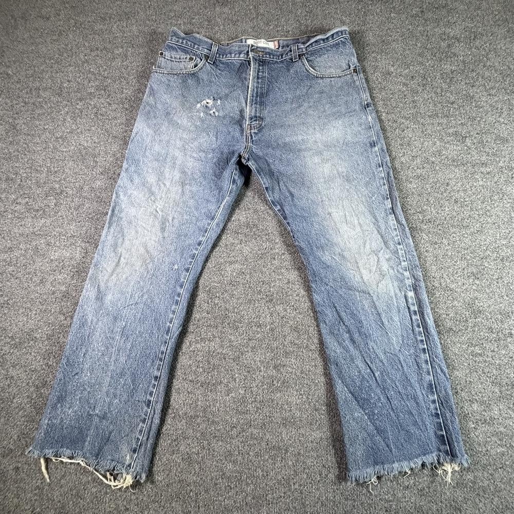 VTG Levi's 517 Bootcut Jeans Men's 40x32 Blue Cotton Denim Faded Streetwear Y2K